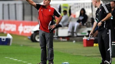 Paulo Bonamigo supervised for Al Jazira from the sidelines for the last time. Omar Askar / Al Ittihad