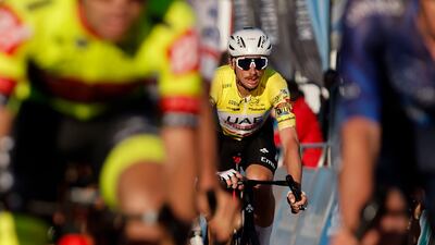 US rider Brandon McNulty on his way to victory in the Volta Valenciana.