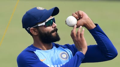 India's Ravindra Jadeja takes part in a training session at the Barabati Stadium on Saturday. AFP