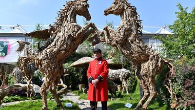 LONDON, ENGLAND - MAY 21: A Chelsea Pensioner is seen at the Chelsea Flower Show 2018 on May 21, 2018 in London, England. (Photo by Jeff Spicer/Getty Images)