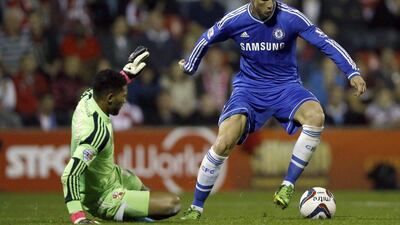 Fernando Torres scored for Chelsea against Swindon Town late on Tuesday night. Kirsty Wigglesworth / AP Photo