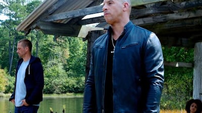 Vin Diesel posted this image from the set of Fast & Furious 7 on Facebook