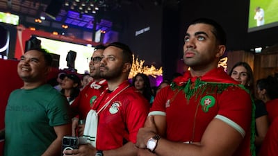Morocco fans during the match.