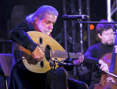 Marcel Khalife will perform in Sharjah this weekend. Leslie Pableo for The National