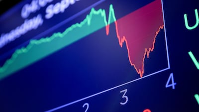An S&P 500 chart at the New York Stock Exchange. A market decline can begin at any time and most do so unexpectedly. Bloomberg