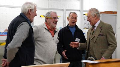 King Charles toured new facilities at the local community space, as well as meeting with support groups. AFP