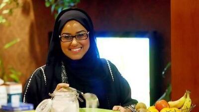Fatma Salim, a Dubai government employee from Yemen, preparing traditional sweets for Eid. Satish Kumar / The National