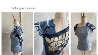 Maha Abdalla's upcycling project at the Dubai Institute of Design and Innovation.