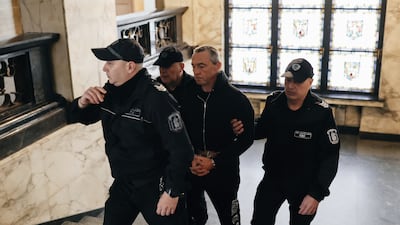 Igor Grechushkin is taken to his hearing in Sofia, where his extradition was blocked. EPA