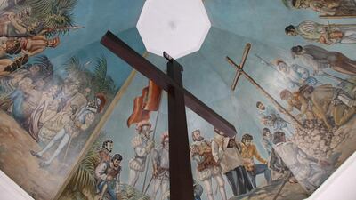 The Magellan’s Cross, which is housed in a small chapel in Cebu City, Philippines.