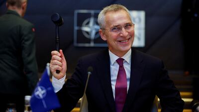 Nato Secretary General Jens Stoltenberg at a foreign ministers' meeting in Brussels, Belgium on April 5, Reuters