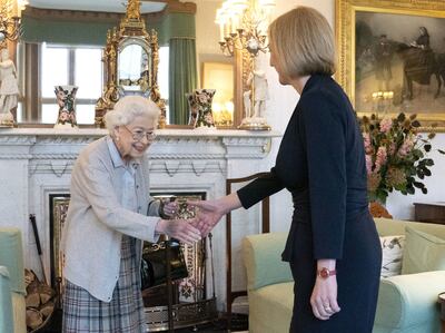 Queen Elizabeth II with Liz Truss at Balmoral, where she invited the Conservative leader to form a new government. PA