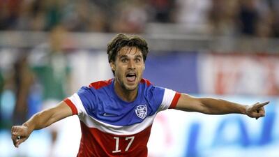 Chris Wondolowski scored one of USA's goals in a 2-2 draw with Mexico on Wednesday. Rock Scuteri / AP / April 2, 2014