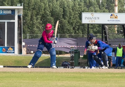 Ethan D'Souza playing for the UAE against Nepal in 2023. Ruel Pableo for The National