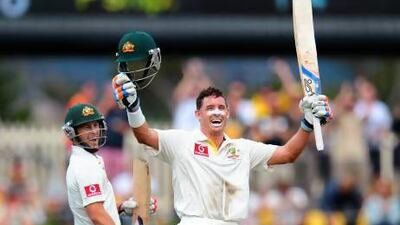 Lack of quality in the bowling and prevalence of flatter wickets have helped the likes of Mike Hussey, right, rack up the runs in Australia this year. William West / AFP