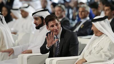 Lionel Messi during the Dubai International Sports Conference. Ali Haider / EPA