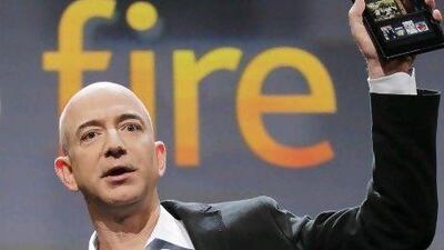Jeff Bezos, the chairman and chief executive of Amazon.com, introduces the Kindle Fire. AP Photo