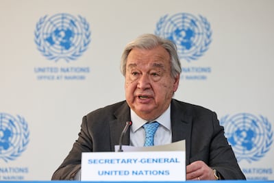 UN Secretary General Antonio Guterres has called for AI data centres to be powered by green energy by 2030. EPA