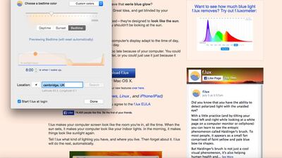 f.lux automatically detects where you are and what time it is, and adjusts the light emitted by your screen accordingly. Courtesy f.lux