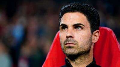 Arsenal manager Mikel Arteta at The Philips Stadium, Eindhoven. PA