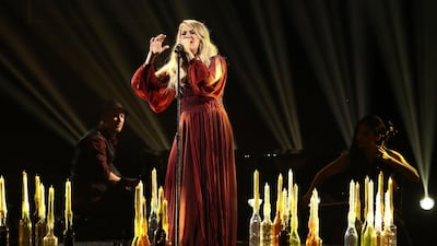 Carrie Underwood performs 'Spinning Bottles' at the American Music Awards. Matt Sayles / Invision / AP