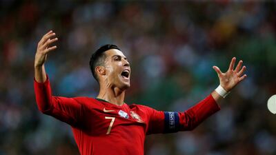 Group B - Portugal v Luxembourg - Estadio Jose Alvalade, Lisbon, Portugal - October 11, 2019 Portugal's Cristiano Ronaldo reacts REUTERS