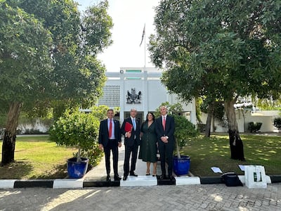 Lord Dominic Johnson at the UK embassy in the UAE. He will be attending Monday's summit. Photo: UK Department for Business and Trade