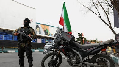 Police stand guard in Tehran. The Iranian capital has faced US-Israeli strikes since the start of the war. Reuters
