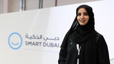 Aisha Bin Bishr, the director general of Smart Dubai. Pawan Singh / The National