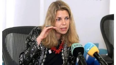 Helene Pelosse served as IRENA's interim director general for almost 15 months. Jaime Puebla / The National