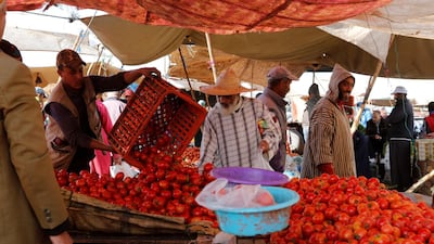 People shop at a vegetable market on the outskirts of Casablanca, Morocco. Reuters