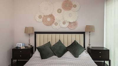 The master bedroom at the spacious villa