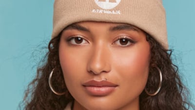 Airwalk embroidered neutral beanie, Dh29, Forever 21. Photo: Forever 21