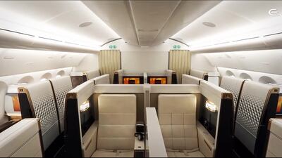 Inside the Etihad 787 Dreamliner. Courtesy Etihad