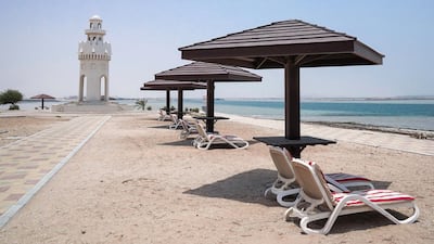 Mirfa (west of ad) to find out what people think about ghadan. Seaside view from the Mirfa Hotel.