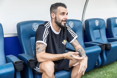 Alvaro Negredo says he is “very happy" at Al Nasr and that his family "in the future we will be happier for this experience.” Antonie Robertson / The National