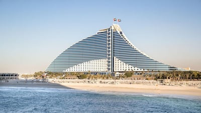 Jumeirah Beach Hotel in Dubai will reopen on July 10. Courtesy Jumeirah