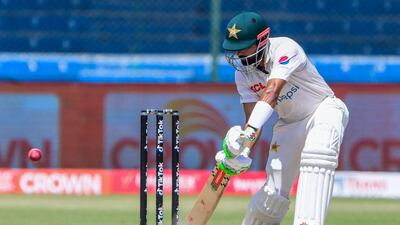 Babar Azam guided Pakistan's brilliant chase with his 196 runs coming off 425 balls. AFP