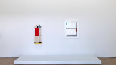 Yves Saint Laurent's 1965 tribute to Mondrian on display at Pompidou Centre. Photo: Helene Mauri