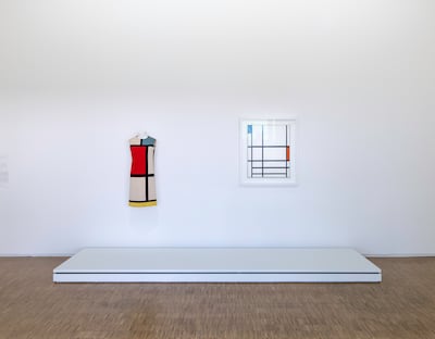 Yves Saint Laurent's 1965 tribute to Mondrian on display at Pompidou Centre. Photo: Helene Mauri