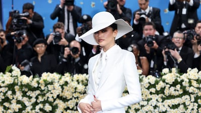 Zendaya poses on the red carpet for the 2025 Met Gala. The actress is not expected to attend this year's event. EPA