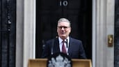 British Prime Minister Keir Starmer announces his resignation outside 10 Downing Street in London. AFP