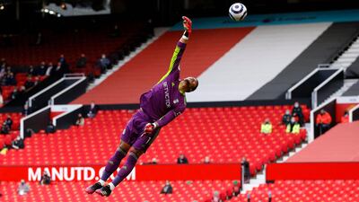 Fulham goalkeeper Alphonse Areola cannot stop Edinson Cavani's opener. AFP