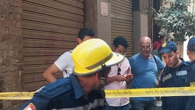 Firefighters at the church in the aftermath of the deadly blaze. Photo: Ministry of the Interior