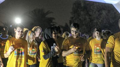 This year 1,600 people took part in the Darkness into Light walk at Emirates Palace.