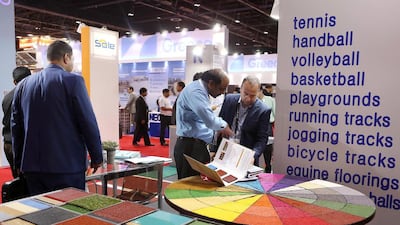 About 3,000 exhibitors will demonstrate construction products at the 2015 edition of the Big 5 International Building & Construction Show. Pawan Singh / The National