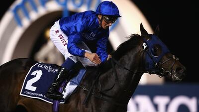 William Buick riding Jack Hobbs wins the Dubai Sheema Classic. Francois Nel / Getty Images
