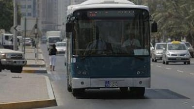 A crowded bus on Muroor Road in Abu Dhabi. The service was launched on June 30 last year.