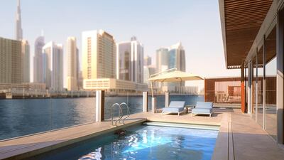 Each home comes with a swimming pool and views of the Burj Khalifa
