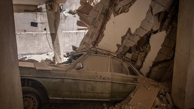 A destroyed vehicle at the site of an Israeli strike that killed top Hezbollah commander Fuad Shukr on July 30, is seen in the Dahiyeh suburb August 09, 2024 in Beirut, Lebanon. Getty Images